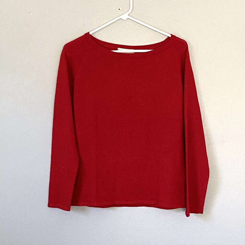 Victoria Jones Vintage Sweater Womens Size Medium Red Sparkly Holiday Christmas